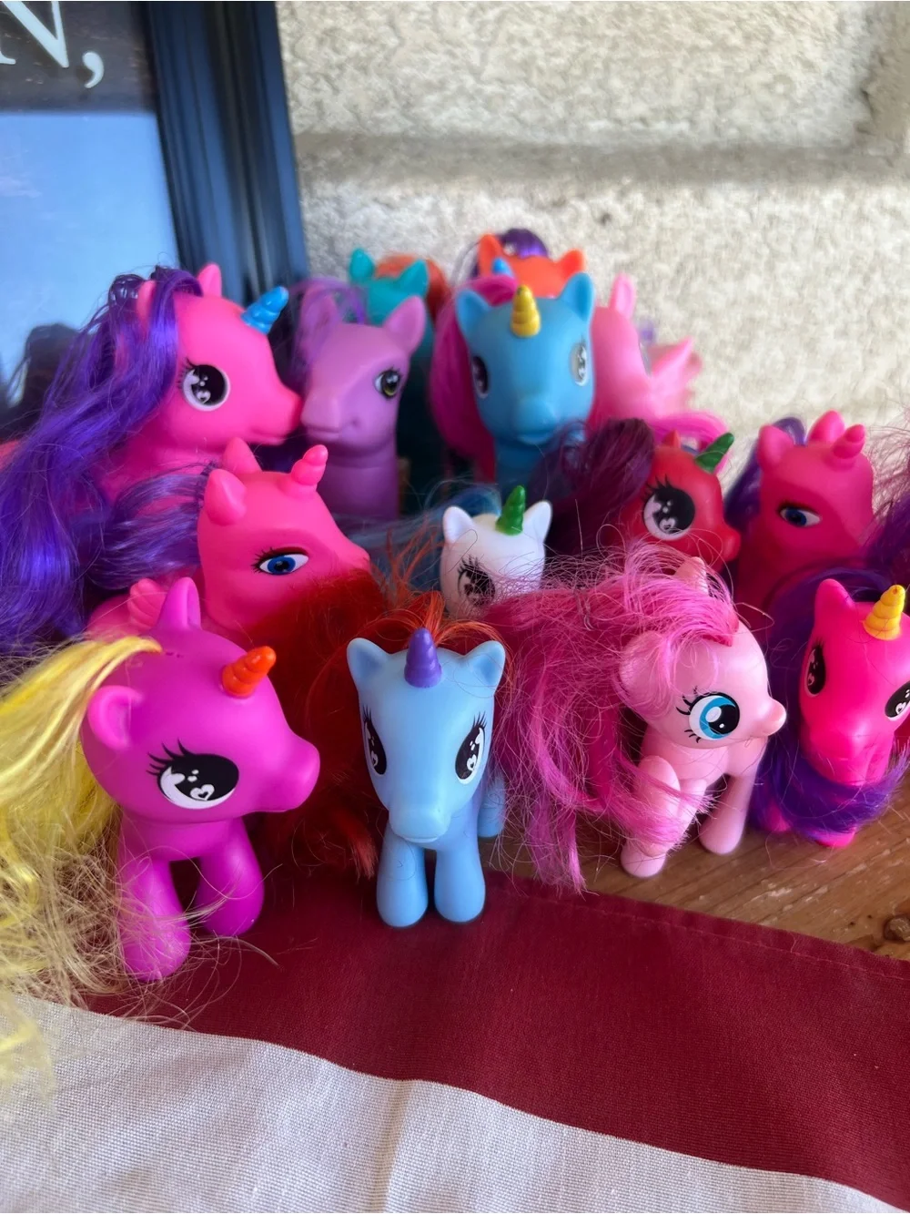 Colorful Unicorn Pony Toy Pack for Kids - Assorted Bright Colors